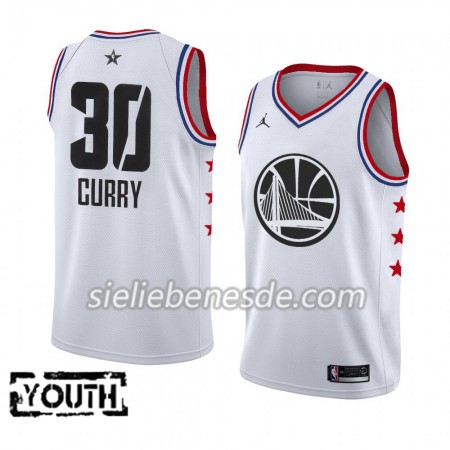 Kinder NBA Golden State Warriors Trikot Stephen Curry 30 2019 All-Star Jordan Brand Weiß Swingman